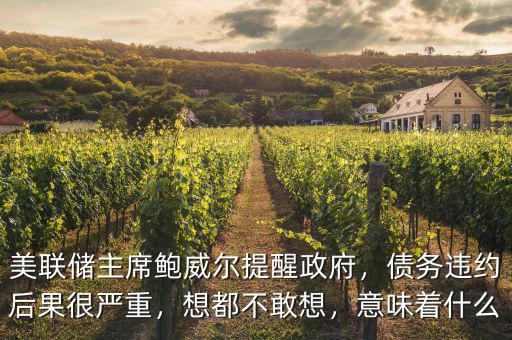 美聯(lián)儲(chǔ)主席鮑威爾提醒政府，債務(wù)違約后果很嚴(yán)重，想都不敢想，意味著什么