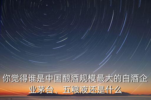 你覺(jué)得誰(shuí)是中國(guó)釀酒規(guī)模最大的白酒企業(yè)茅臺(tái)、五糧液還是什么