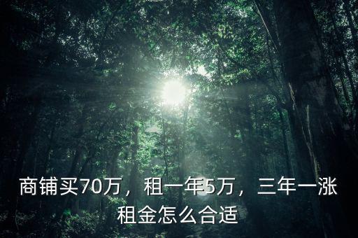 商鋪租金漲多少合適,三年一漲租金。怎么合適