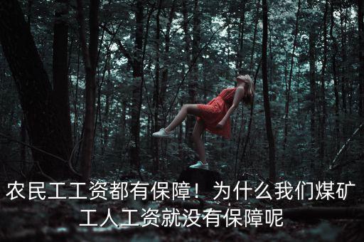 農(nóng)民工工資都有保障！為什么我們煤礦工人工資就沒有保障呢