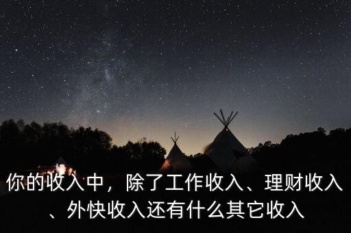 你的收入中，除了工作收入、理財收入、外快收入還有什么其它收入