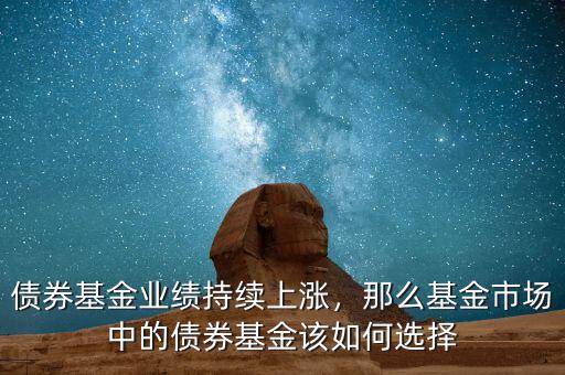 債券基金業(yè)績持續(xù)上漲，那么基金市場中的債券基金該如何選擇