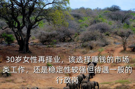 30歲女性再擇業(yè)，該選擇賺錢的市場類工作，還是穩(wěn)定性較強但待遇一般的行政崗