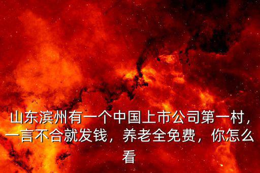 山東濱州有一個(gè)中國上市公司第一村，一言不合就發(fā)錢，養(yǎng)老全免費(fèi)，你怎么看