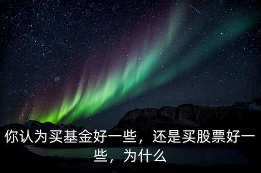 你認為買基金好一些，還是買股票好一些，為什么