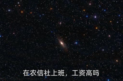 在農(nóng)信社上班，工資高嗎