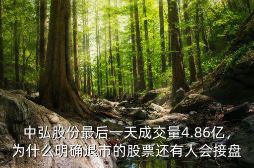 中弘股份最后一天成交量4.86億，為什么明確退市的股票還有人會接盤