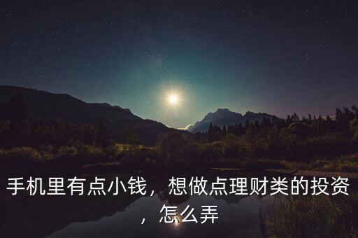 手機里有點小錢，想做點理財類的投資，怎么弄