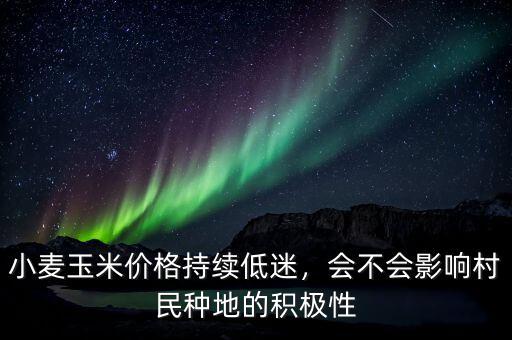小麥玉米價格持續(xù)低迷，會不會影響村民種地的積極性
