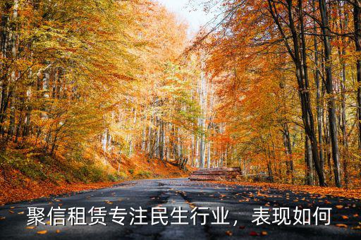 聚信租賃專注民生行業(yè)，表現(xiàn)如何