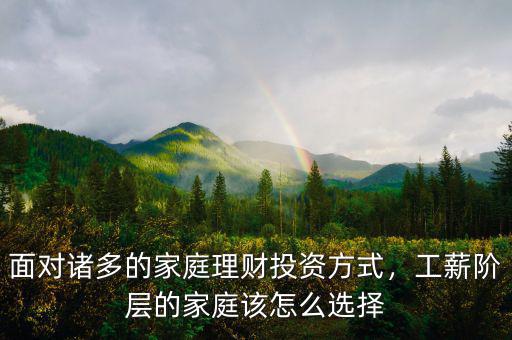 面對(duì)諸多的家庭理財(cái)投資方式，工薪階層的家庭該怎么選擇
