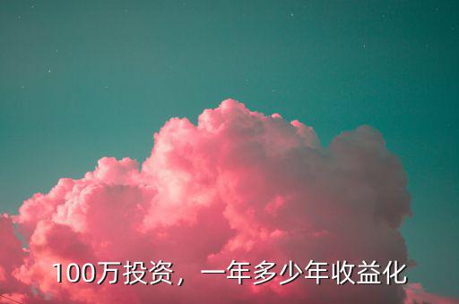 100萬(wàn)投資，一年多少年收益化