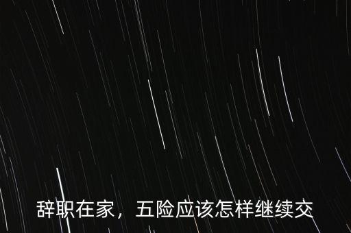 辭職在家，五險應(yīng)該怎樣繼續(xù)交
