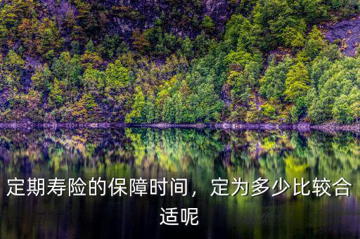 定期壽險的保障時間，定為多少比較合適呢