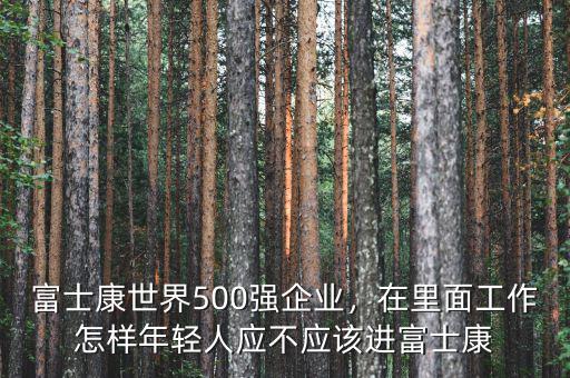 富士康世界500強企業(yè)，在里面工作怎樣年輕人應(yīng)不應(yīng)該進富士康