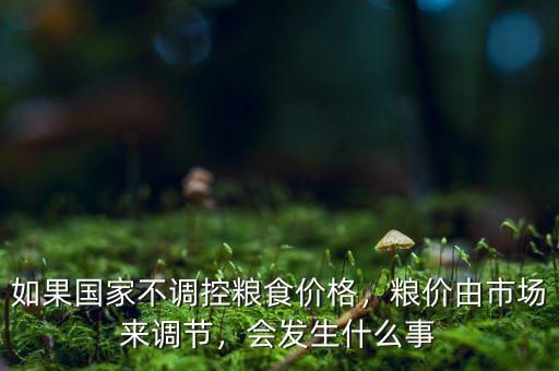 如果國(guó)家不調(diào)控糧食價(jià)格，糧價(jià)由市場(chǎng)來(lái)調(diào)節(jié)，會(huì)發(fā)生什么事