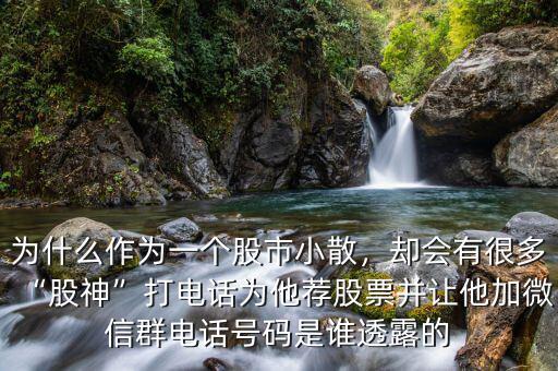 為什么作為一個(gè)股市小散，卻會(huì)有很多“股神”打電話為他薦股票并讓他加微信群電話號(hào)碼是誰(shuí)透露的