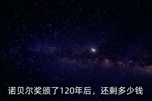 諾貝爾獎(jiǎng)?lì)C了120年后，還剩多少錢
