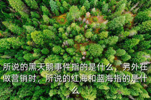 所說的黑天鵝事件指的是什么，另外在做營銷時(shí)，所說的紅海和藍(lán)海指的是什么