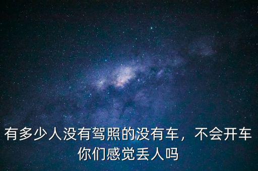 沒(méi)駕照開車多少人,有多少人沒(méi)有駕照的