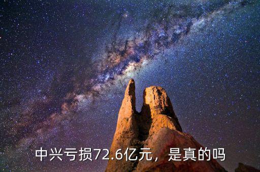 中興虧損72.6億元，是真的嗎