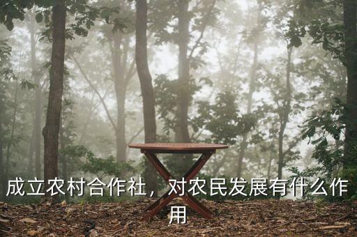 成立農村合作社，對農民發(fā)展有什么作用