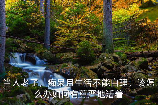 當(dāng)人老了，癡呆且生活不能自理，該怎么辦如何有尊嚴(yán)地活著