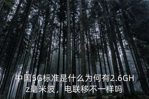 中國5G標準是什么為何有2.6GHz毫米波，電聯(lián)移不一樣嗎