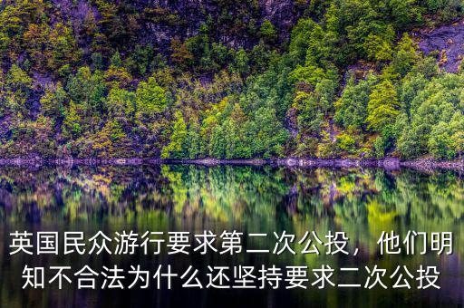 英國(guó)民眾游行要求第二次公投，他們明知不合法為什么還堅(jiān)持要求二次公投