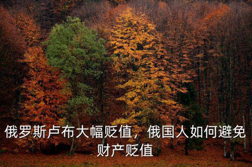 俄羅斯盧布大幅貶值，俄國人如何避免財(cái)產(chǎn)貶值