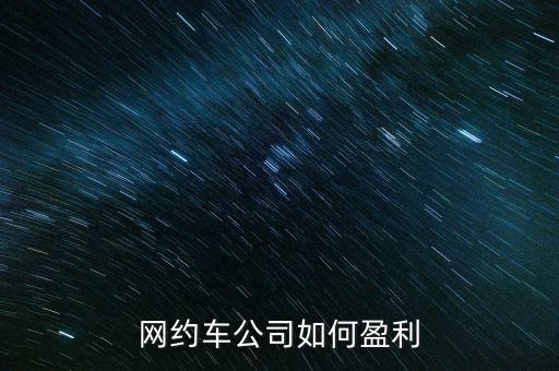 滴滴快車(chē)公司怎么盈利,網(wǎng)約車(chē)公司如何盈利