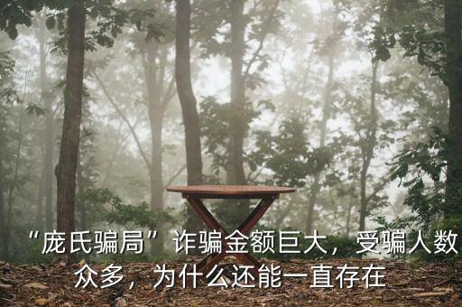 “龐氏騙局”詐騙金額巨大，受騙人數(shù)眾多，為什么還能一直存在