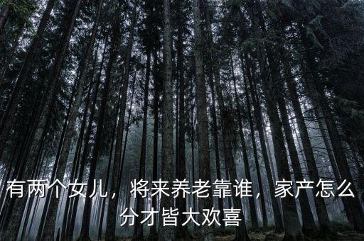 有兩個女兒，將來養(yǎng)老靠誰，家產(chǎn)怎么分才皆大歡喜