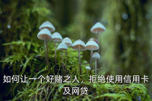如何讓一個好賭之人，拒絕使用信用卡及網(wǎng)貸