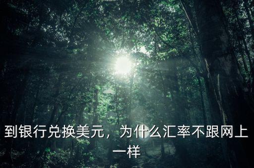 到銀行兌換美元，為什么匯率不跟網(wǎng)上一樣