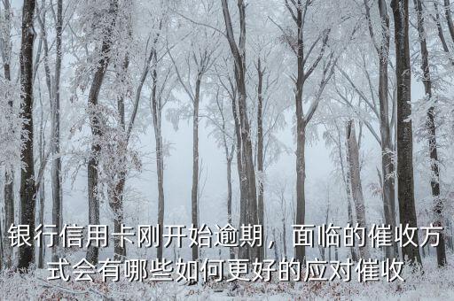 銀行信用卡剛開始逾期，面臨的催收方式會有哪些如何更好的應對催收