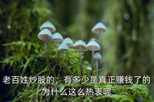 老百姓炒股的，有多少是真正賺錢了的為什么這么熱衷呢