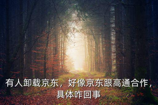 有人卸載京東，好像京東跟高通合作，具體咋回事