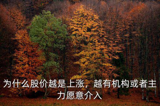 為什么股價越是上漲，越有機構(gòu)或者主力愿意介入
