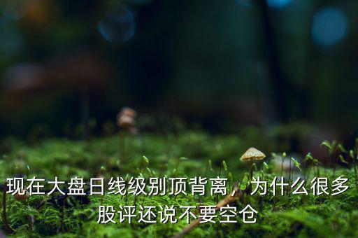 現(xiàn)在大盤日線級別頂背離，為什么很多股評還說不要空倉