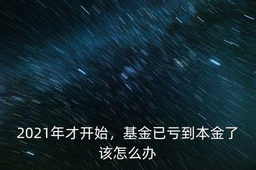 2021年才開始，基金已虧到本金了該怎么辦