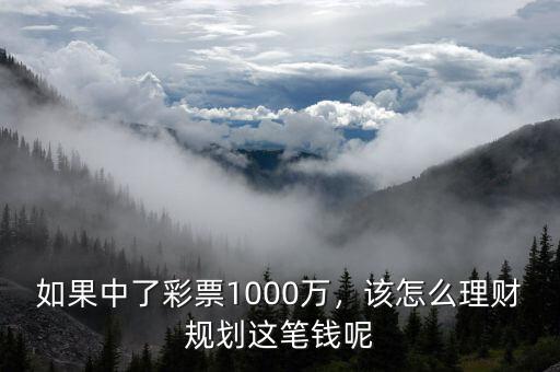 如果中了彩票1000萬(wàn)，該怎么理財(cái)規(guī)劃這筆錢呢