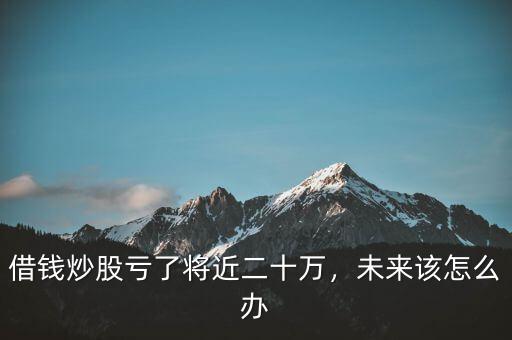 借錢炒股虧了將近二十萬，未來該怎么辦
