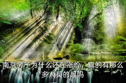 南京房子為什么還在漲價(jià)，真的有那么多人買的起嗎