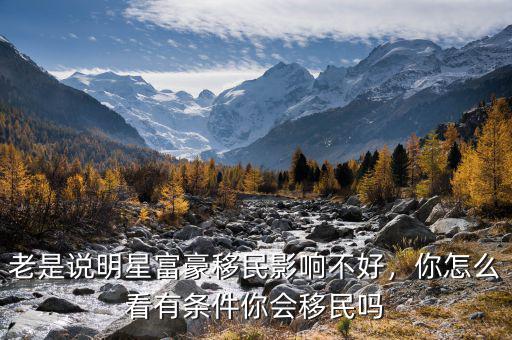 老是說明星富豪移民影響不好，你怎么看有條件你會移民嗎
