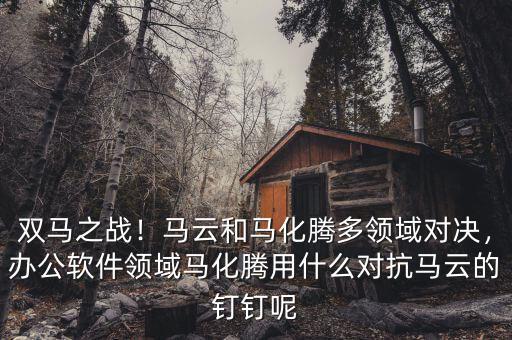 雙馬之戰(zhàn)！馬云和馬化騰多領(lǐng)域?qū)Q，辦公軟件領(lǐng)域馬化騰用什么對抗馬云的釘釘呢
