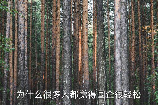 為什么很多人都覺得國(guó)企很輕松