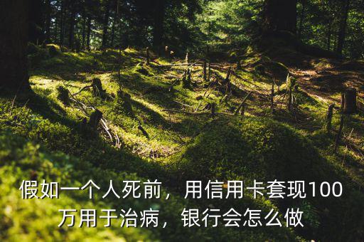 假如一個(gè)人死前，用信用卡套現(xiàn)100萬用于治病，銀行會(huì)怎么做