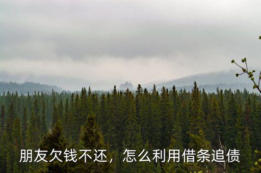 朋友欠錢不還，怎么利用借條追債
