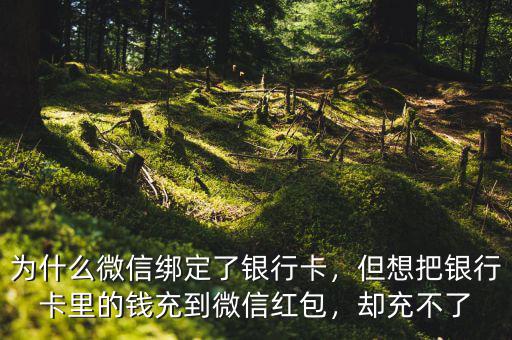 為什么微信綁定了銀行卡，但想把銀行卡里的錢充到微信紅包，卻充不了